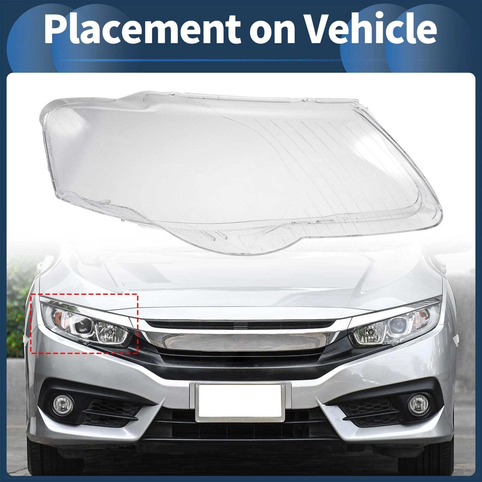 1 Pc Headlight Lens Cover for Volkswagen Passat (2006–2010) No. 3C0941006