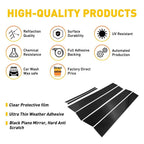 6X Gloss Black Pillar Post Trim Covers for Toyota Corolla (2009–2013)