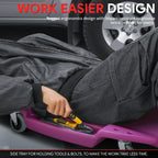 48" x 23.5" Purple Ergonomic HDPE Automotive Creeper for Mechanics