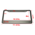 2X Black Stainless Steel License Plate Frame for Universal Fit