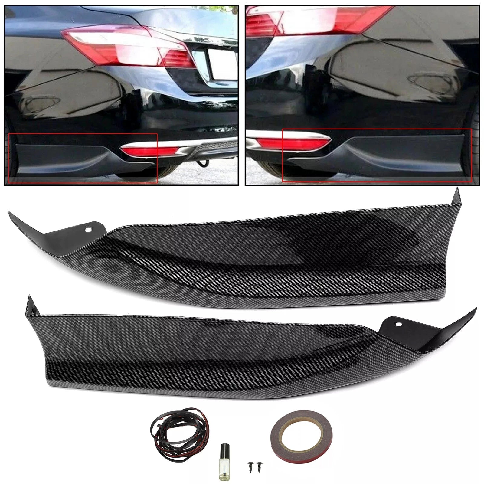 Carbon Rear Bumper Lip Splitter Spoiler for Accord Sedan (2016–2017)