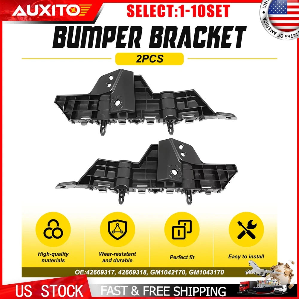 Set of 2 Front LH & RH Bumper Guide Brackets for Buick Encore (2019–2022)
