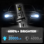2X NOVSIGHT HB1 9004 LED Bulbs Replacement High Low Beam 6500K 20000LM