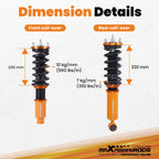 24-Way Adjustable Coilover Kits for Honda CR-V (1996–2001) RD1-RD3