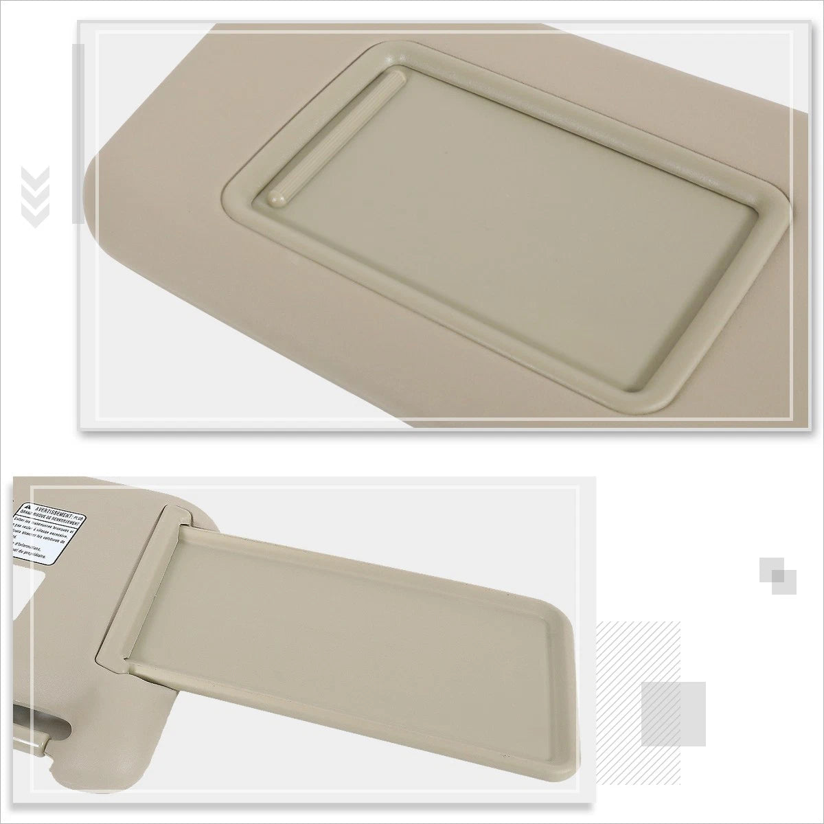 Driver Side Sun Visor for Toyota RAV4 (2006–2012) OE Style Beige