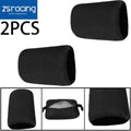 2X Black Fabric Headrest Pillow for Bucket Racing Seat