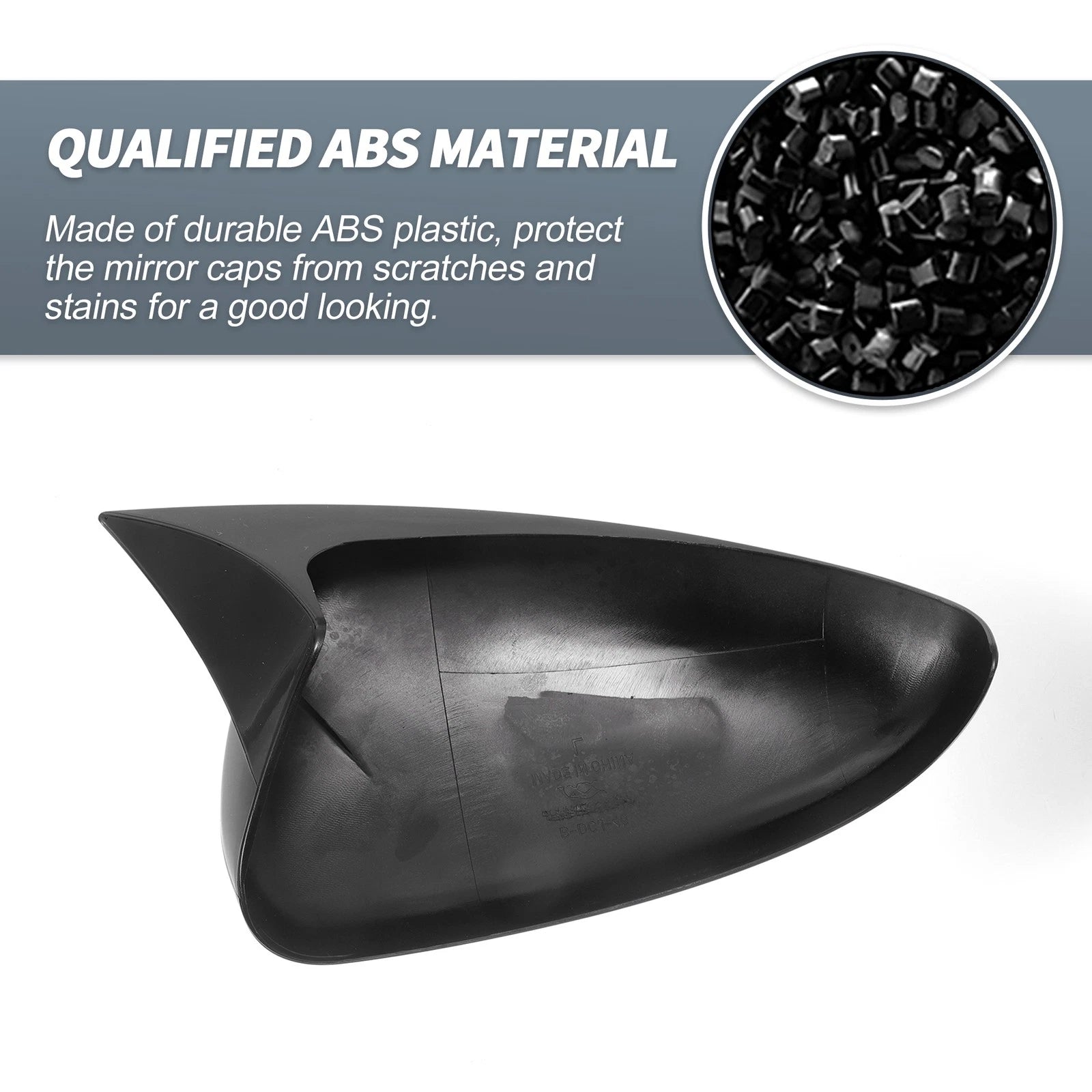 Pair Rearview Mirror Cover Overlay Gloss Black for Chevrolet Cruze (2009–2015)