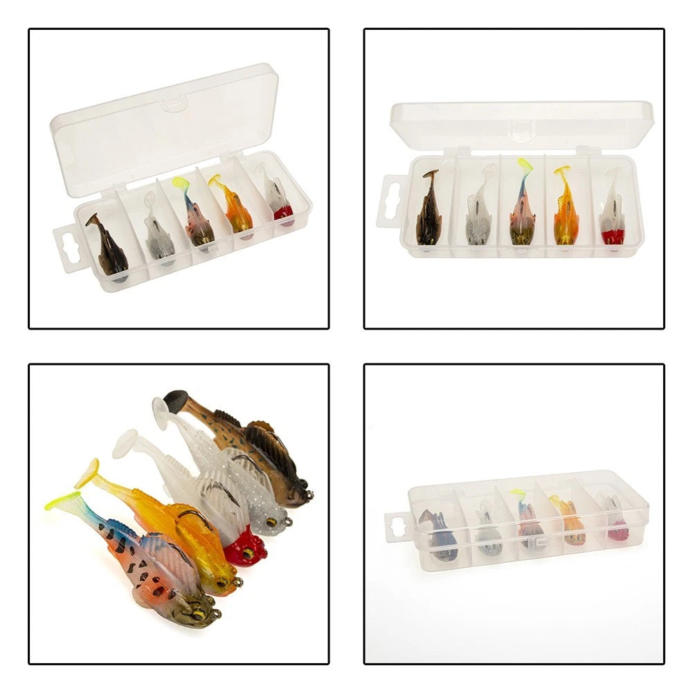 Pack of 5 Soft Bait Simulated Jump Fish for Catfishing