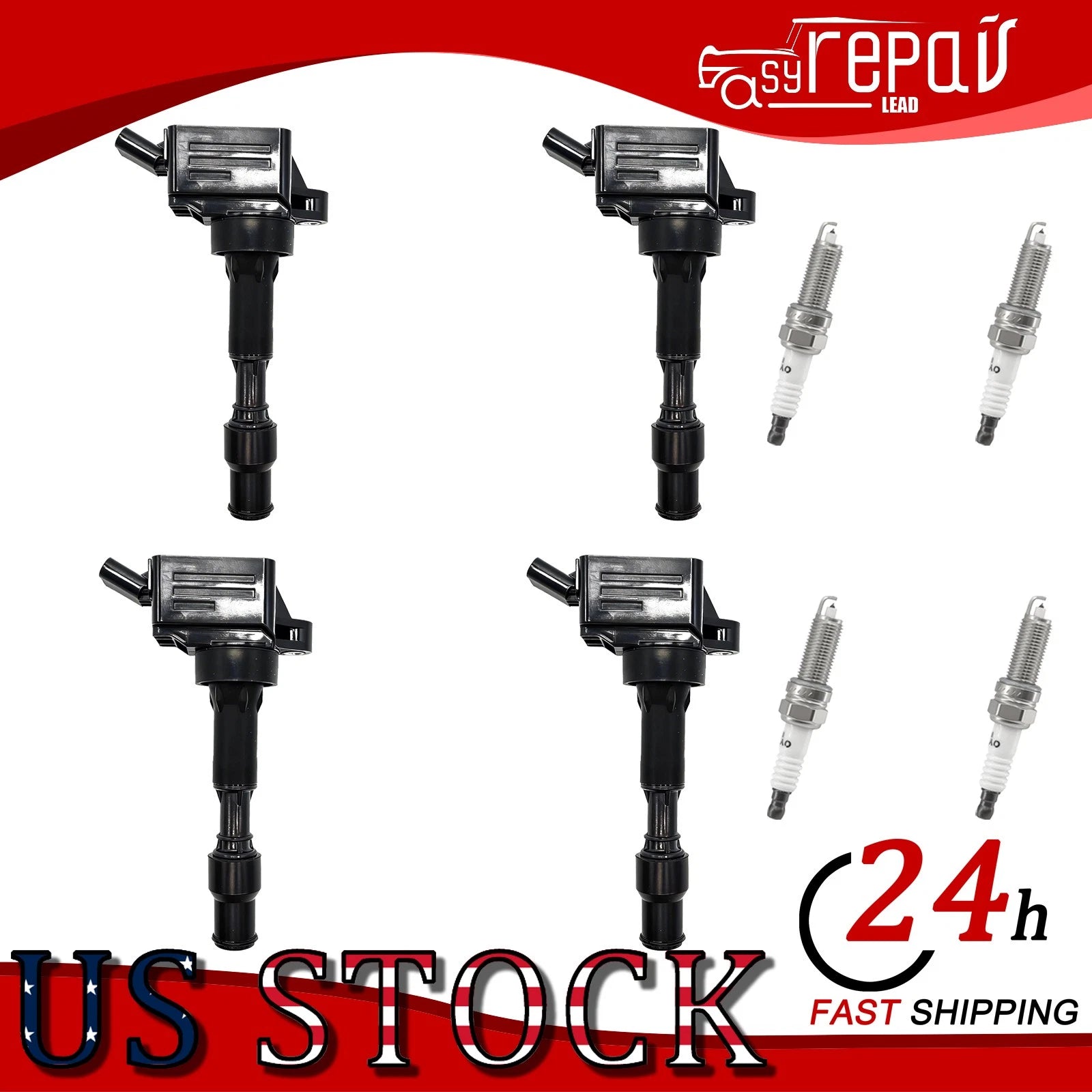 4X Ignition Coil and Spark Plug Kit for Kia Forte5 Soul Seltos (2010–2023) UF816