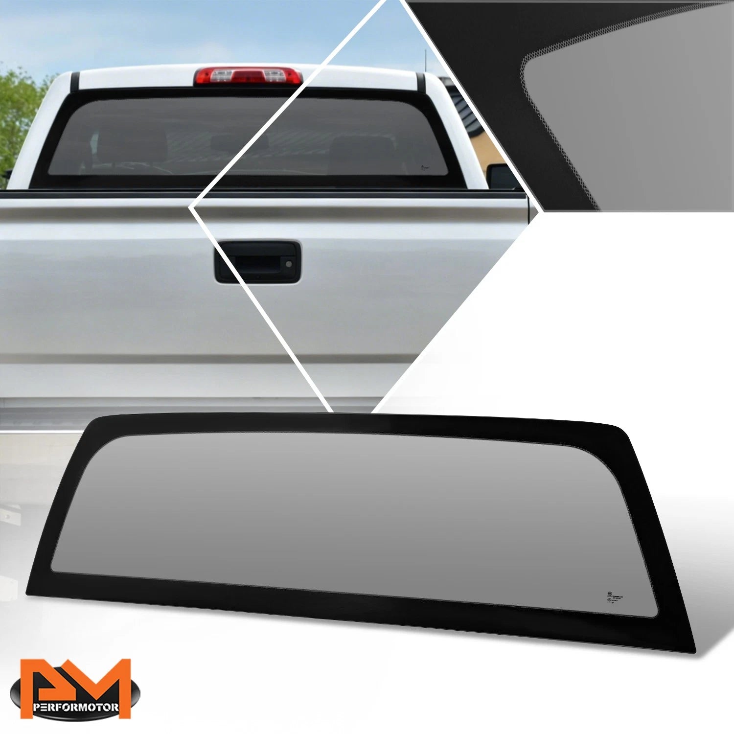 Rear Back Stationary Window Tempered Glass for Chevy Silverado GMC Sierra (2014–2019)