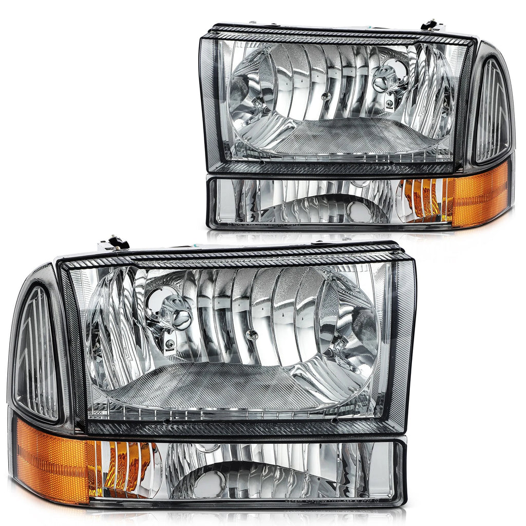 2X Headlights for Ford F-250 F-350 F-450 F-550 Excursion (2000–2004)