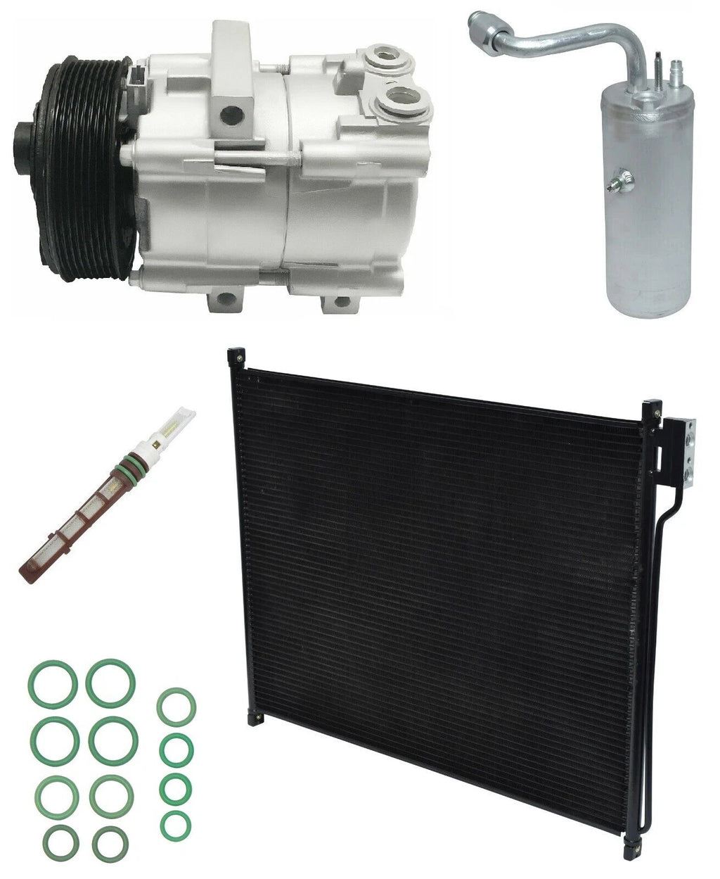 A C Compressor Kit With Condenser for Ford F-350 Super Duty (2001–2001)