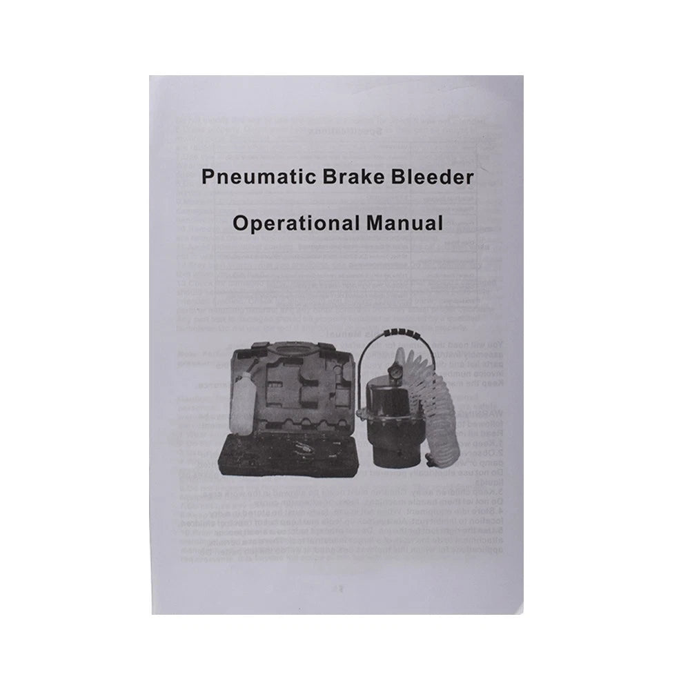 Portable Pneumatic Brake & Clutch Bleeder Valve Kit for Universal Vehicles