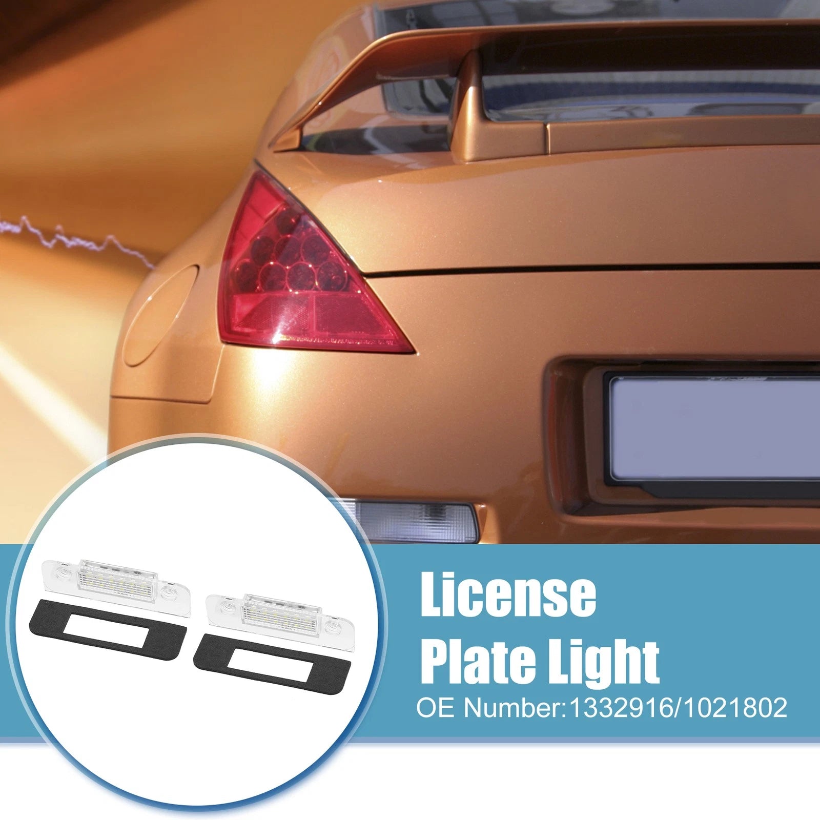 2X LED License Plate Light for Ford Mondeo (1996–2000) No. 1332916/1021802