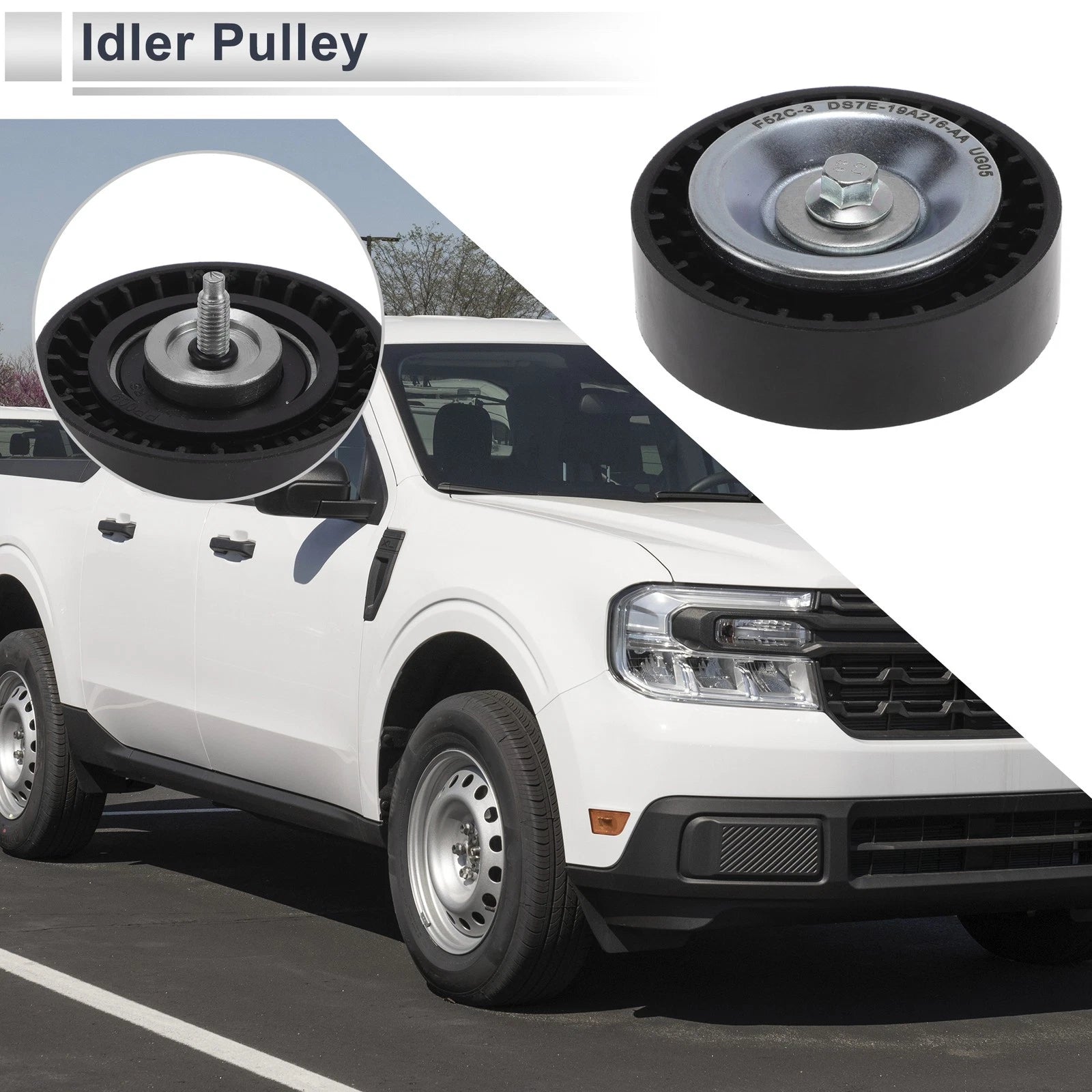 Drive Belt Idler Pulley for Ford Edge (2016–2018) No.DS7E19A216AA PA66