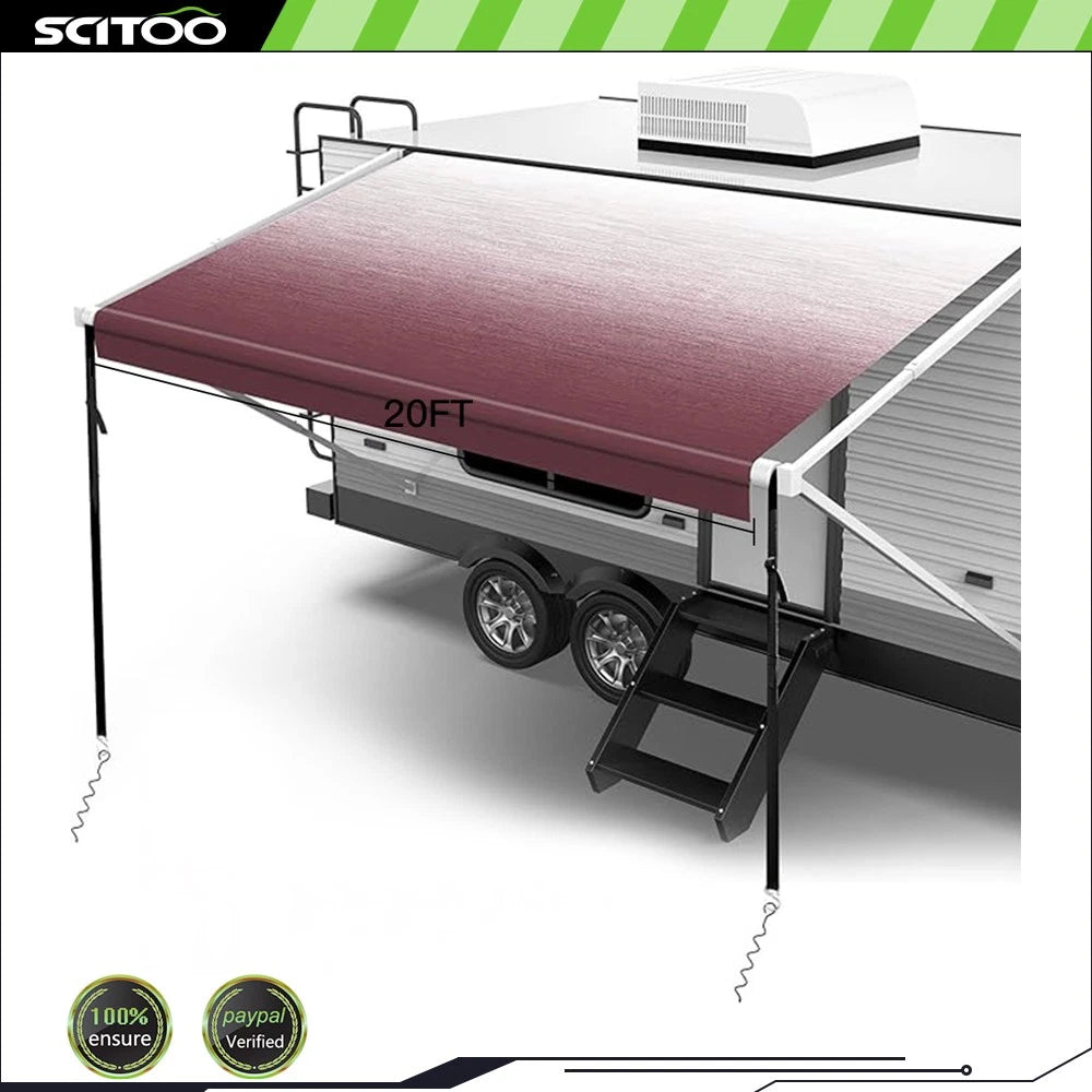 RV Awning Fabric 8' for RV Camper Trailer (20FT)