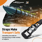 Ratchet Tie Down Straps 1.6in x 8ft (4 Pack) for Truck  (2018–2024)
