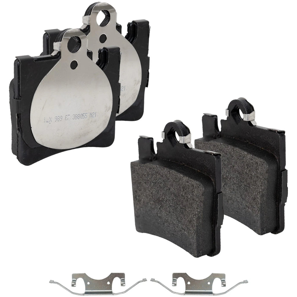 Set of 4 Rear Semi-Metallic Brake Pads for Mercedes Benz S500