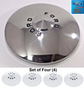 Stainless Hubcaps Set of 4 for Ford Car Deluxe Shoe Box (1949–1950)