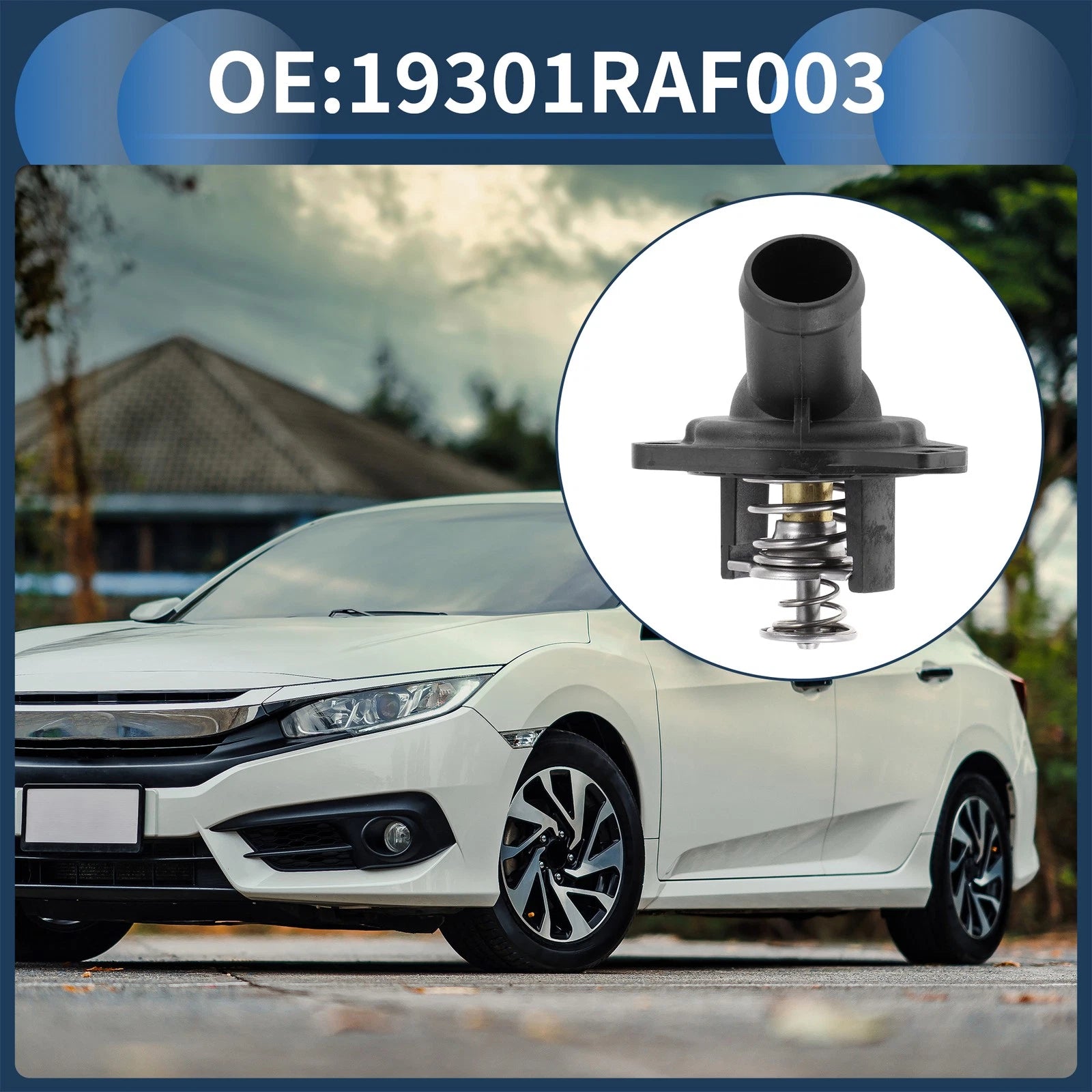 Engine Coolant Thermostat Housing Assembly for Honda Civic (2006–2021) No. 19301RAF003