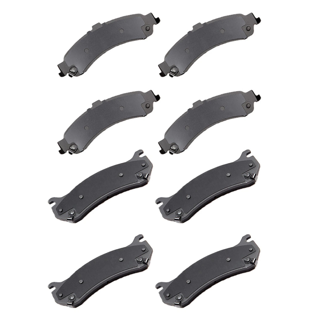 Set of 4 Front Rear Brake Pads for Chevrolet Avalanche Silverado Suburban Tahoe Yukon