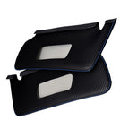Sunvisors Cover Skin for Ford Explorer (2011–2019) Carbon Blue Stitch