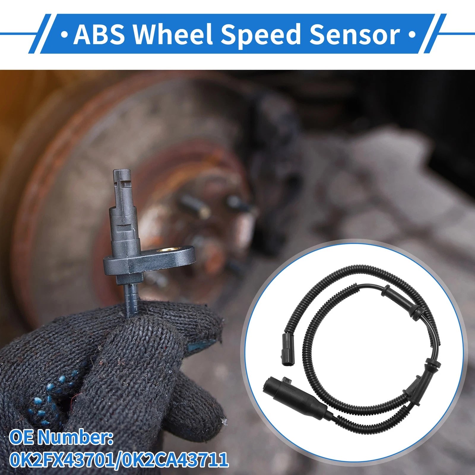 ABS Wheel Speed Sensor for KIA Carens II (2006–2012) 0K2FX43701/0K2CA43711
