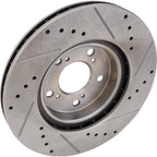 Disc Brake & Pad Kit for Acura RL (2005–2012) Cross-drilled Slotted