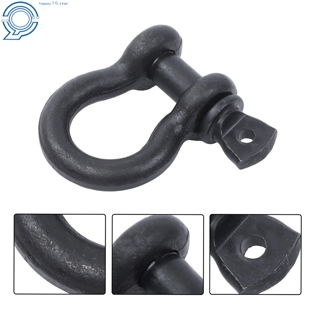 Set of 4 1/2" Bow-Shaped D Ring Anchor Shackles 2 Ton Capacity