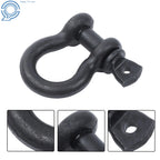 Set of 4 1/2" Bow-Shaped D Ring Anchor Shackles 2 Ton Capacity