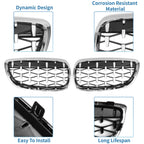 Set of 2 Front Hood Bumper Grille for BMW 328xi M3 335xi 328i (2007–2013)