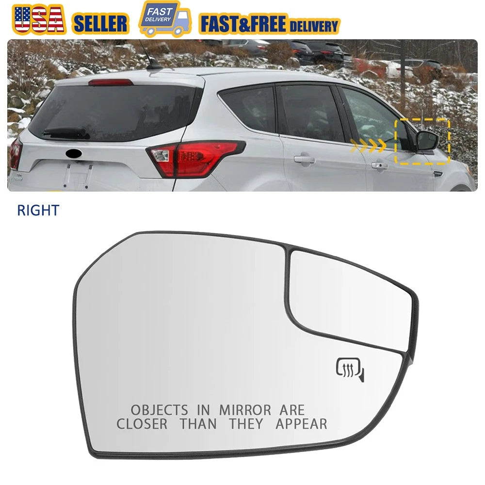 Heated Power Glass Right Side Mirror for Ford Escape (2017–2019)