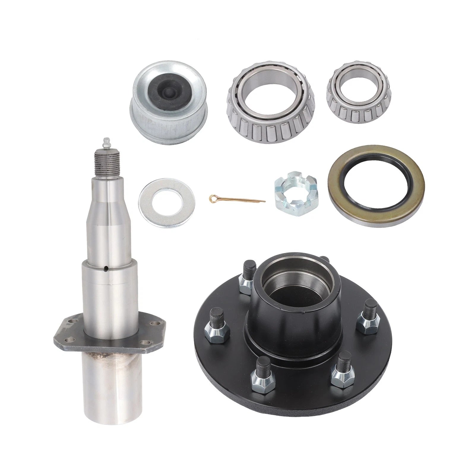 Trailer Hub & Flange with Bearing Kit for 5200lbs Axle (Fits 6 on 5.5)
