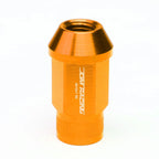 Set of 4 Open End M12x1.5 44mm Tall Orange Aluminum Lug Nuts for JDM Rims