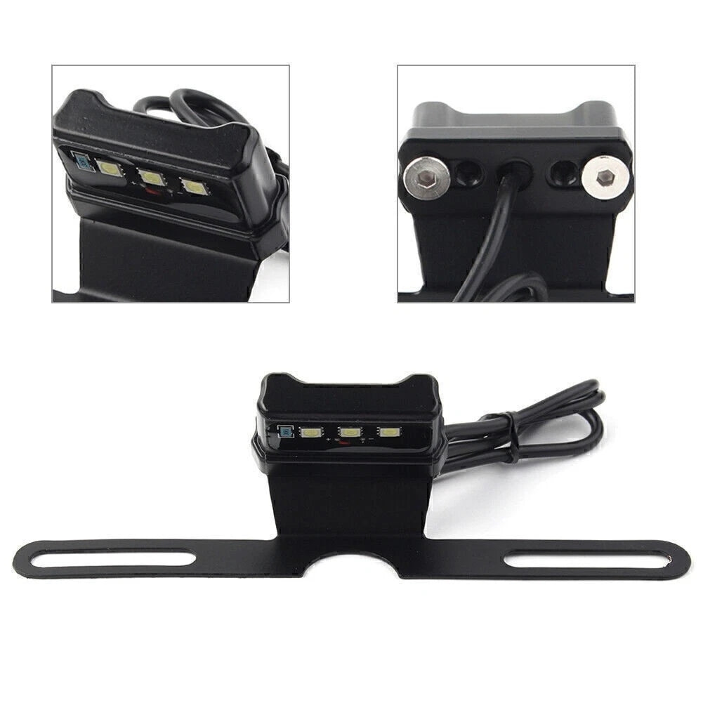 3X LED Rear License Plate Lamp for Universal Motorcycle (No Specific Year)
