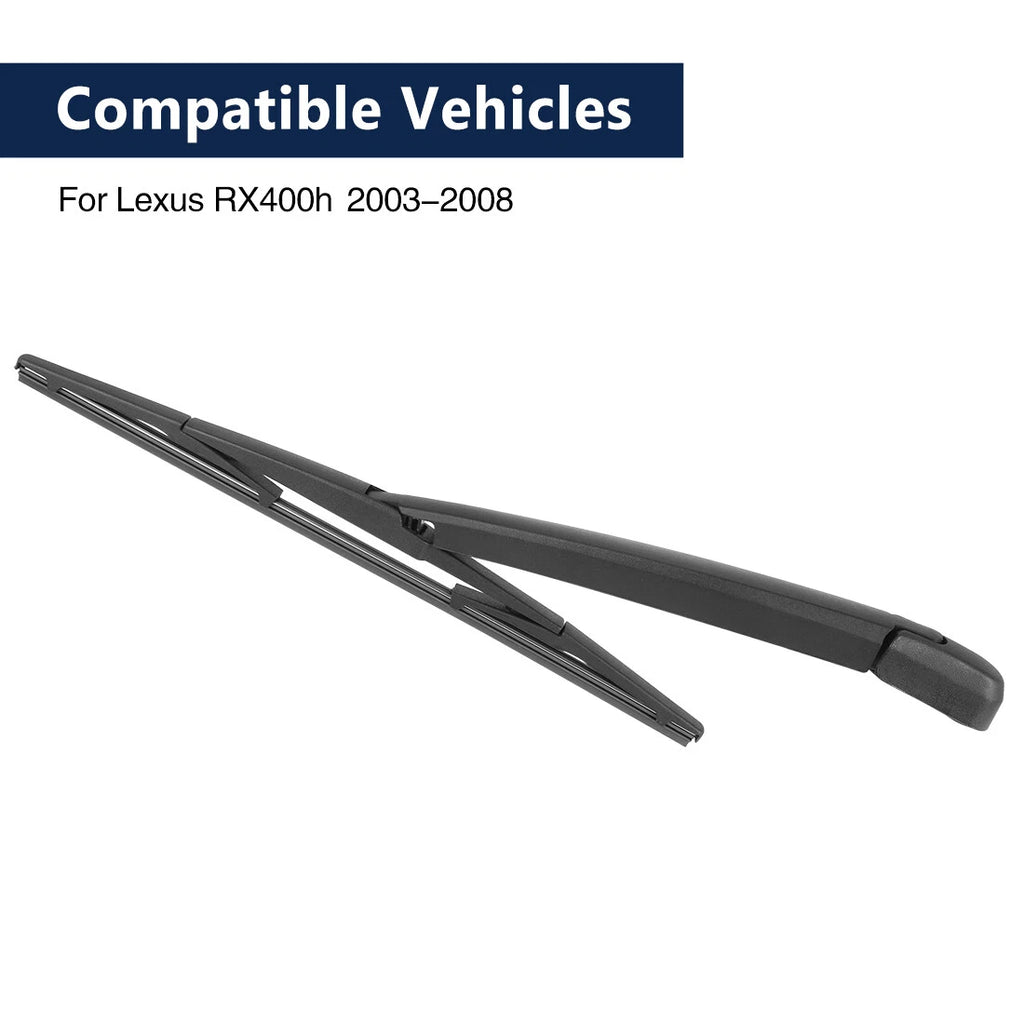Set of 2 Rear Windshield Wiper Blade Arms for Lexus RX400h (2003–2008) 14 Inch