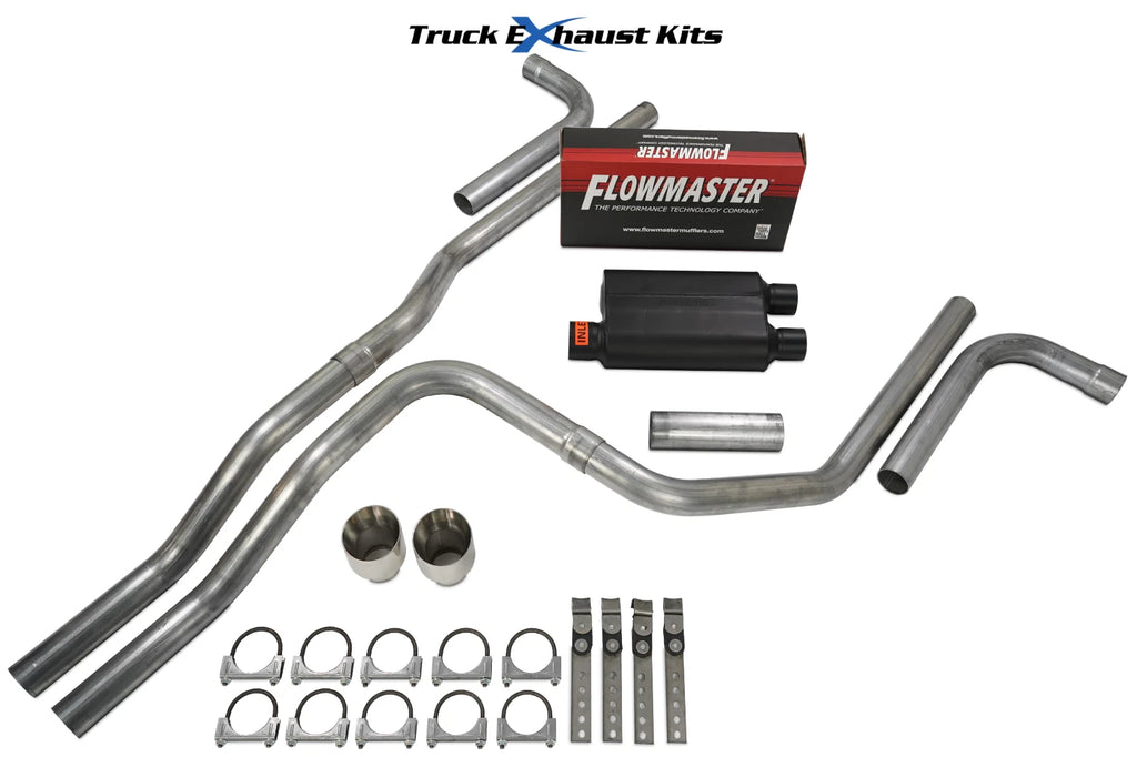2.5" Dual Exhaust Kit for Cadillac Escalade (2001–2006) Flowmaster Super 40 DW Tip