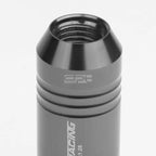 Set of 20 Open End M12x1.25 60mm Tall Gun Metal Aluminum Lug Nuts + Adapter