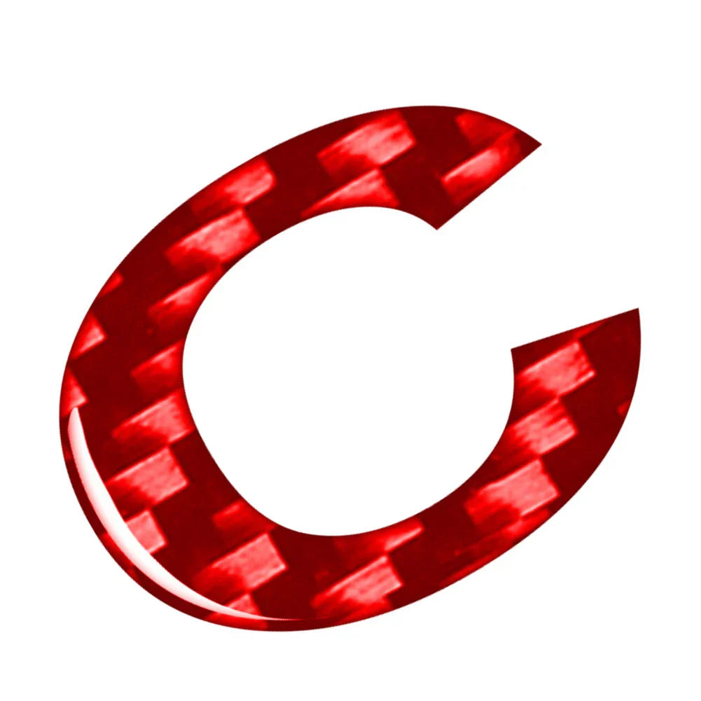Red Car Badge Emblem Alphabet Letter Decals Stickers for Make & Model