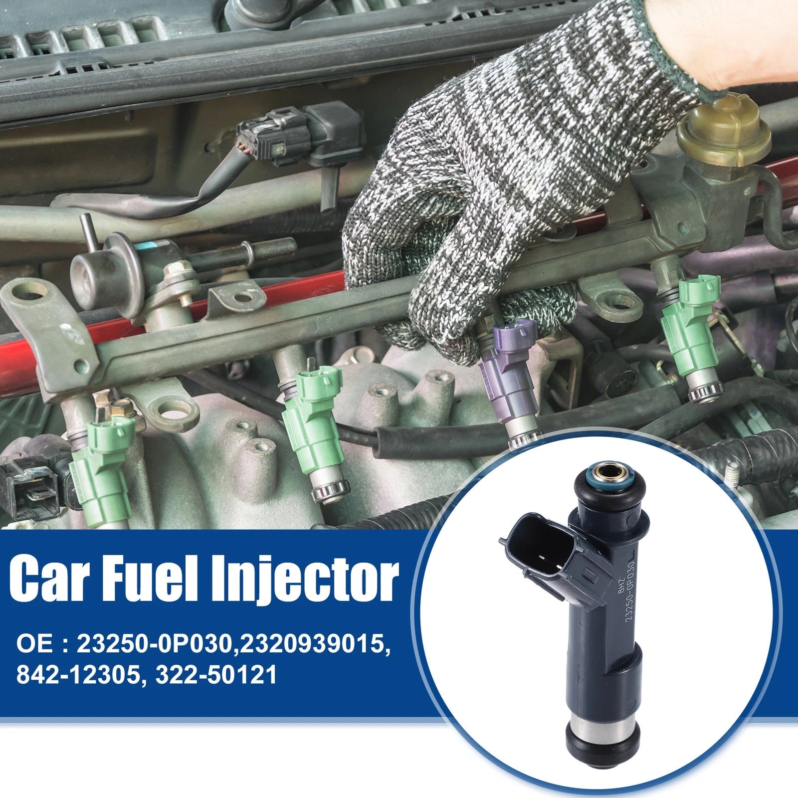 Set of 6 Fuel Injector Nozzles for Toyota Tacoma 4.0L (2005–2011) 23250-0P030