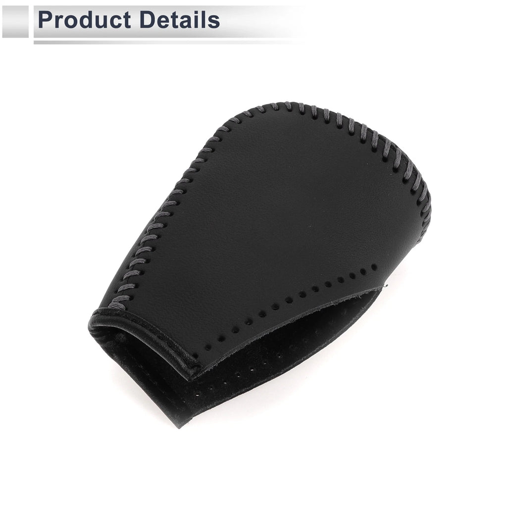 Gear Shift Knob Cover for Toyota Corolla (2009–2013) Black Grey Faux Leather