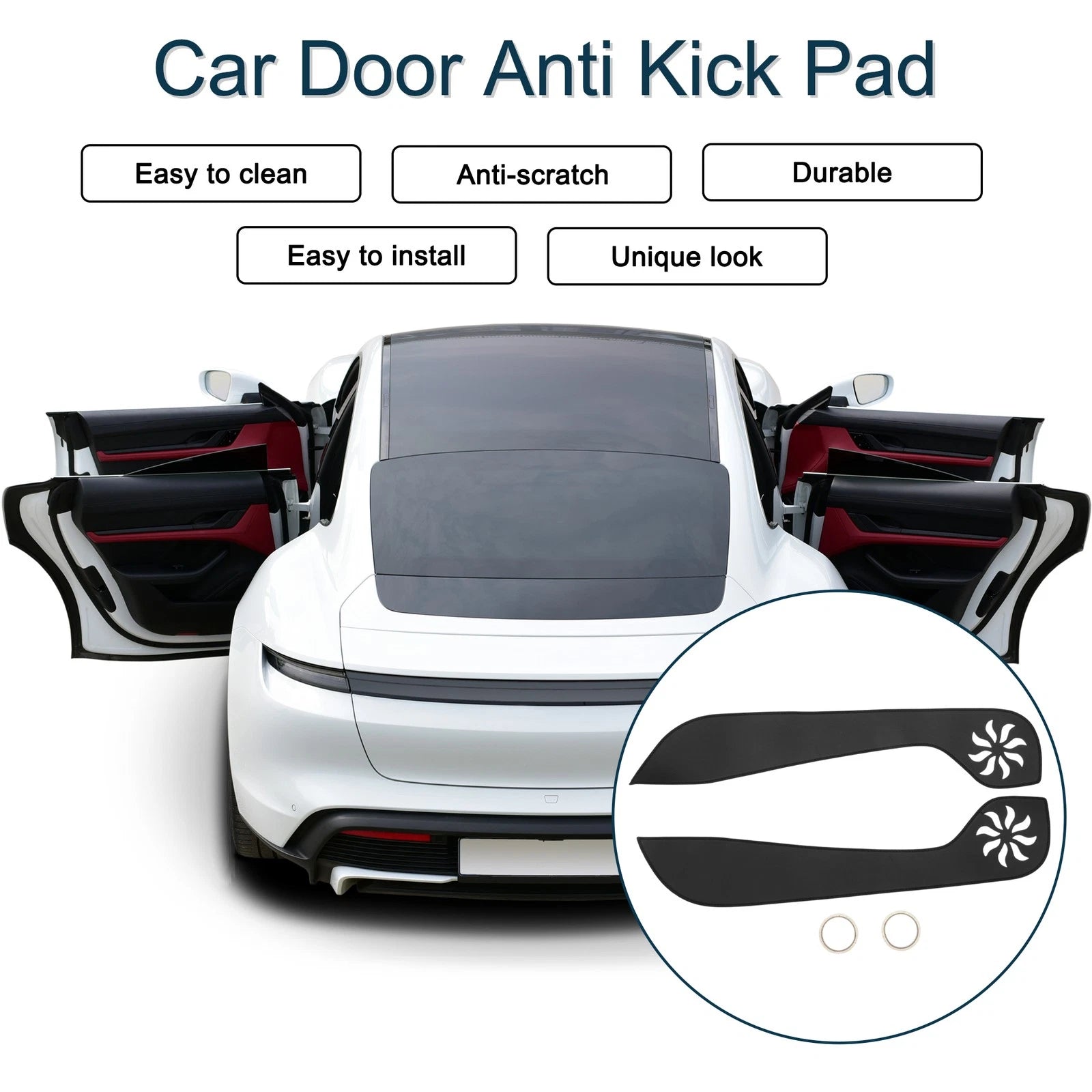 Set of 1 Car Door Anti Kick Pad Sticker Protector for Ford Mustang (2015)