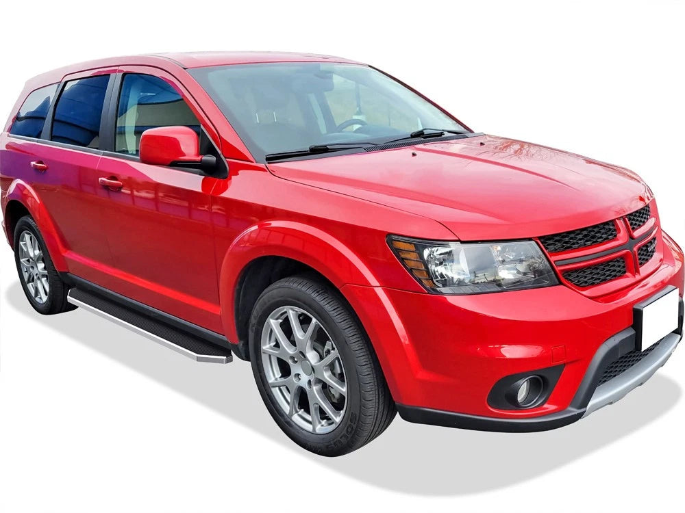 Set of 2 Polished 6" iBoard Side Step Nerf Bars for Dodge Journey (2009-2020)