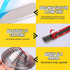 Chrome Trim Molding Strip for Car Door Window Bumper (16ft)