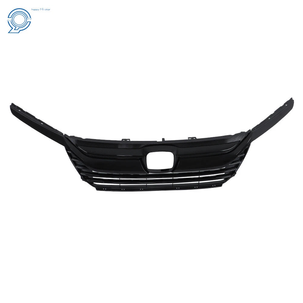Gloss Black Upper Grille with Headlight Eyelid Molding for Honda Odyssey (2018–2020)