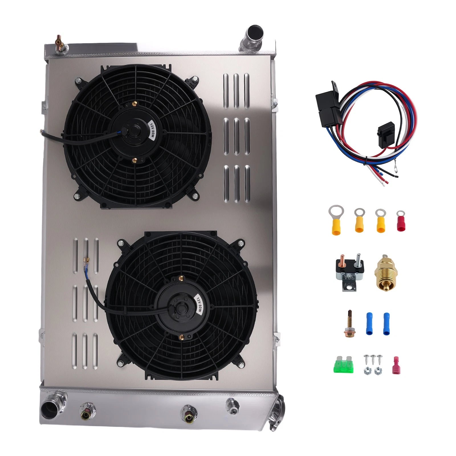 3 Core Radiator with Dual Fan Shroud Kit for Chevy C/K Series (1973–1987)
