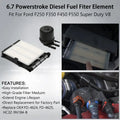 6.7 Powerstroke Diesel Fuel Filter for Ford F250 F350 F450 F550 (2017–2026) FD4625