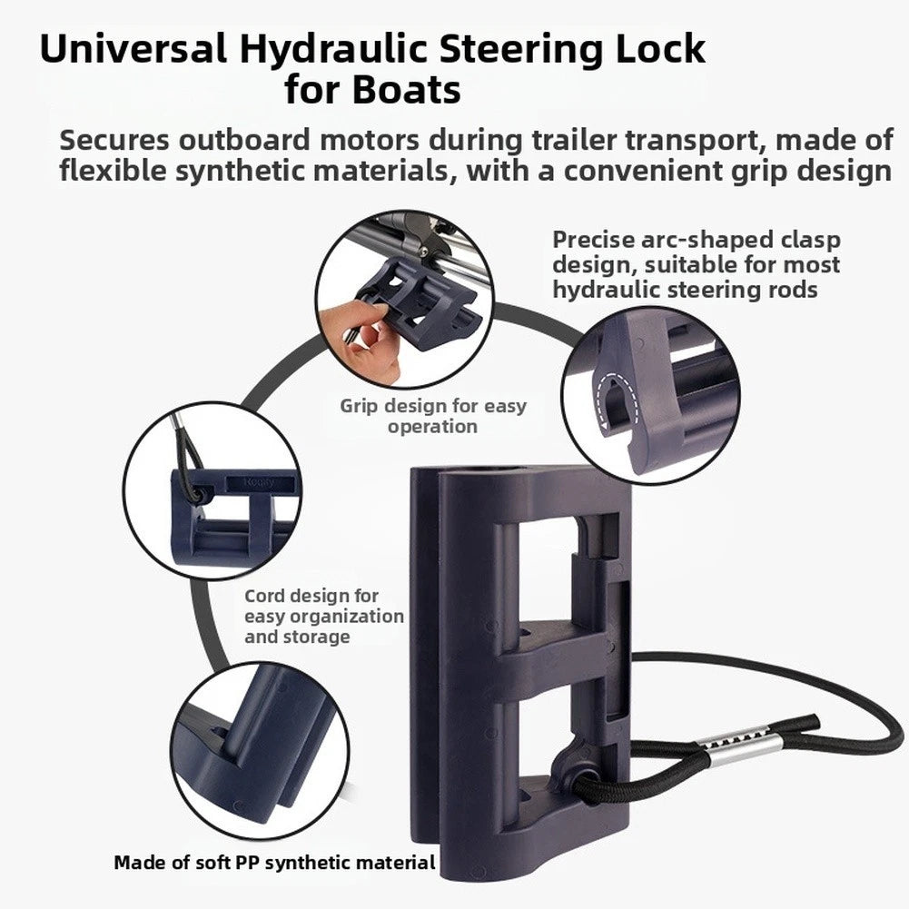 4 Inch Hydraulic Rudder Lock for Outboard Motor (Dual Clasp Design)