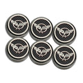 Chrome Cap Covers w/Orange Carbon Fiber Inlay for 1997-04 Chevy Corvette Manual