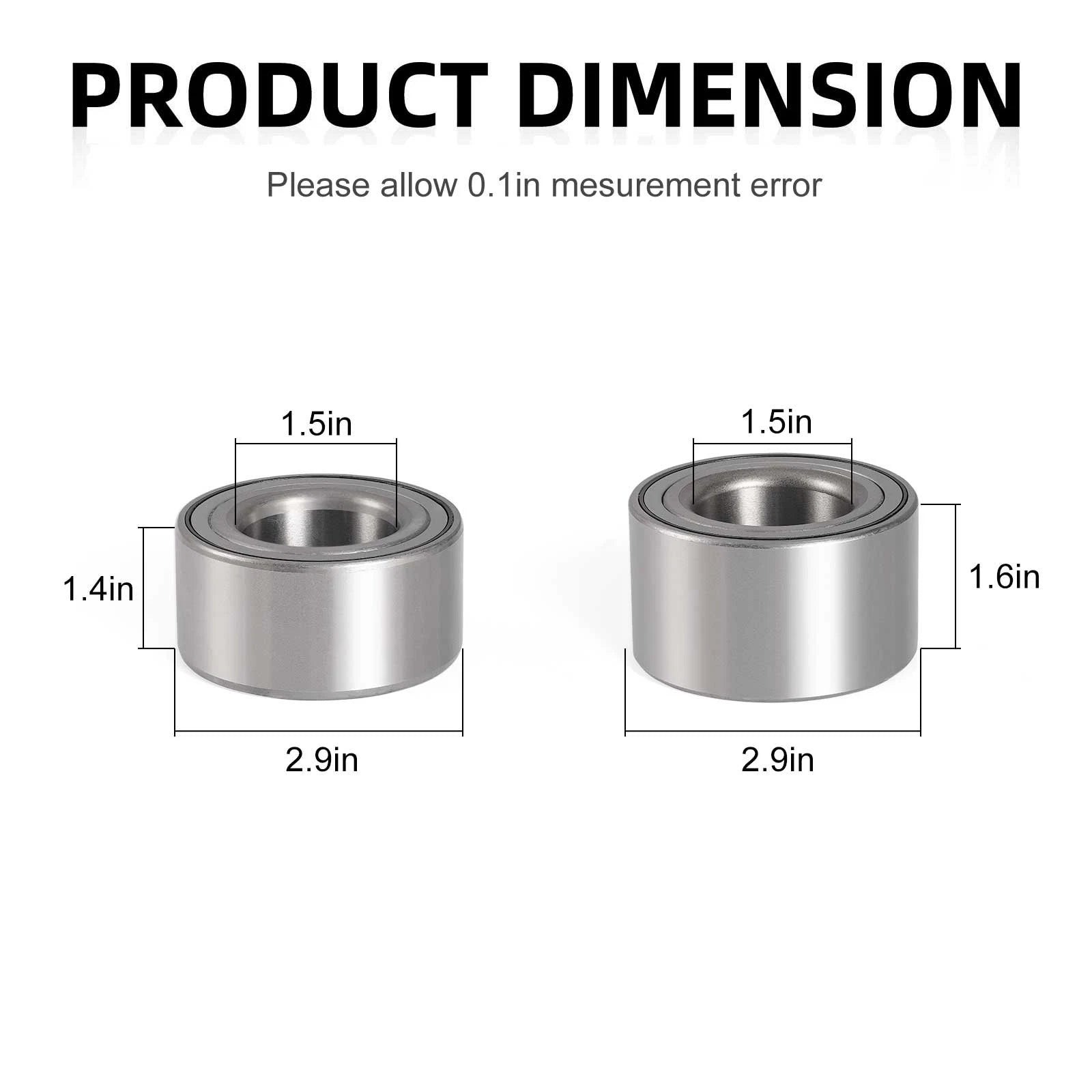 Front & Rear Wheel Bearings & Circlips for Kawasaki KRF1000 Teryx KRX 1000 (2020–2024)